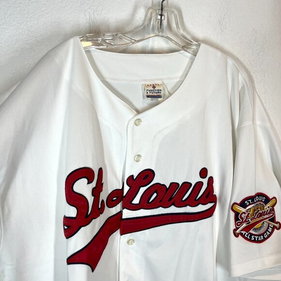 St. Louis Baseball Jersey 2XL Embroidered White Red All Star Game - Picture 3 of 8